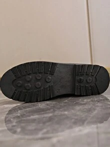 Botas De Moda Redonda Para Mujer, Diseño Casual Con Cordones - Negro - Ver 5