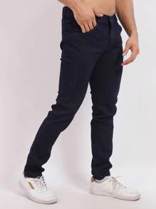 Men Pants - 中等水洗藍 - 查看 11