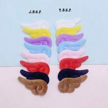 10入組/套雙面絨毛小天使翅膀 Diy 髮夾髮飾頭飾珠寶配件,適用於鞋子、襪子、蛋糕、卡片插入裝飾 - 咖啡棕 - 查看 3