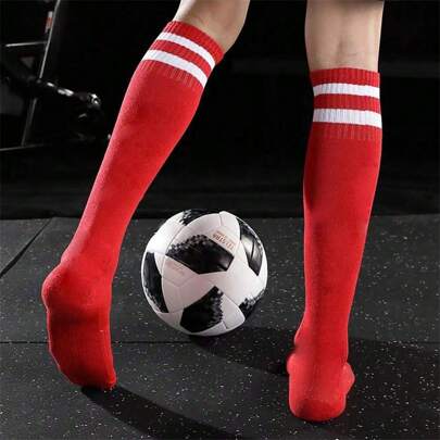 Sports Outdoor 1pair Unisex Soccer Socks & Knee High Socks For Baseball, Softball, Soccer And More Sports