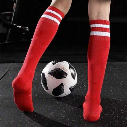 Sports Outdoor 1pair Unisex Soccer Socks & Knee High Socks For Baseball, Softball, Soccer And More Sports