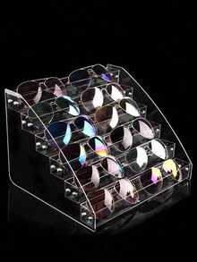 1入組亞克力透明多層眼鏡展示架,創意太陽眼鏡展架,大容量,防水防潮 - 無色 - 查看 2