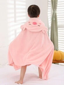 1件珊瑚绒柔软吸水不掉毛连帽可爱卡通可穿戴斗篷/披风，70*140厘米珊瑚绒泳衣/浴巾浴袍 或 1件超大号90*150厘米珊瑚绒泳衣/浴巾浴袍