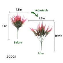 粉紅色人造波士頓蕨植物,抗紫外線,不褪色,塑膠灌木,適用於戶外花園、門廊、窗台、感恩節裝飾
