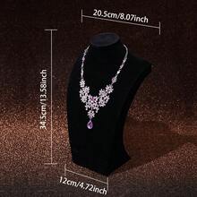 絲絨項鍊展示架珠寶頸部模型架擺設項目模特頸擺設-商櫃珠寶展示畫面 - 黑色 - 查看 10