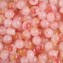 8mm玻璃仿翡翠珠子漸變雙色圓珠手工DIY手鍊項鍊珠子珠材 - 8mm 圓珠 - 查看 24