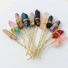 1 件手工天然水晶 U 型髮叉、髮髻裝飾和頭飾聖誕禮物