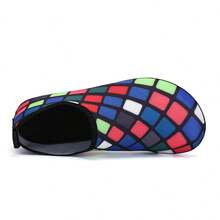 女用沙灘鞋速乾防滑水上運動格紋潛水鞋 - 寶藍色 - 查看 6