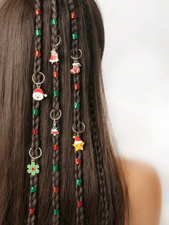 26pcs Christmas Two-tone Wave Mixed Pattern Hair Ties, Hairbands For Women And Girls Dress Up