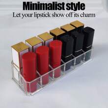 1/2/4 chiếc 12 Son môi Acrylic trong suốt dạng lưới, Son bóng, Giá trưng bày lưu trữ, Hộp lưu trữ hoàn thiện son môi, Cho kỳ nghỉ bãi biển, Bộ sưu tập phòng tắm, Bộ sưu tập phòng ngủ, Sức chứa lớn - Trong sáng - Xem 6
