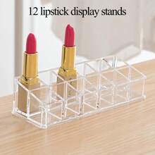 1/2/4 chiếc 12 Son môi Acrylic trong suốt dạng lưới, Son bóng, Giá trưng bày lưu trữ, Hộp lưu trữ hoàn thiện son môi, Cho kỳ nghỉ bãi biển, Bộ sưu tập phòng tắm, Bộ sưu tập phòng ngủ, Sức chứa lớn - Trong sáng - Xem 7