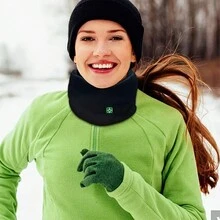 1入組,秋冬季節保暖加熱圍巾,適用於戶外騎行、露營和運動,耐寒保暖 - 黑色 - 查看 4