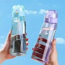 1pc Creative 0 Sugar 0 Calorie Scented Water Bottle With Straw And Bounce Lid, Portable Sports Bottle Drinking Tool