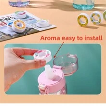 1pc Creative 0 Sugar 0 Calorie Scented Water Bottle With Straw And Bounce Lid, Portable Sports Bottle Drinking Tool