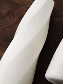 1個白色塑料花瓶,防摔落,可用於起居室、陽台、化妝檯裝飾,進行水栽花佈置 - 白色 - 查看 6