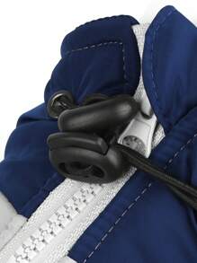 Dog Winter Warm Vest Coat, Pet Adjustable Chest Girth Feather Clothing With Night Reflective For Small Medium Large Dogs - Navy Blue - View 6