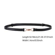 1入女士/少女皮質細腰帶，可調節細腰帶，金屬扣，適用於牛仔褲