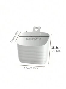 1 件壁掛式廚房洋蔥薑蒜收納籃,浴室盥洗用品收納籃,可堆疊,無需打孔 - 白色 - 查看 6