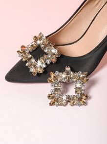 1 đôi ( 2 Miếng ) Đồ trang trí Rhinestone Kim loại Khóa vuông Phong cách Có thể tháo rời DIY Phụ Kiện Giày Đối với Của phụ nữ Giày cao gót Giày nữ Baotou In Đen , Trắng , Đỏ  Màu sắc , Hoàn hảo Đối với Làm Việc  Chính thức Dịp - màu nâu - Xem 2
