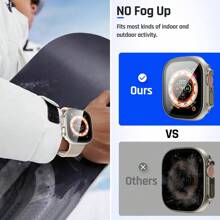 St.Siabe 1全保護手表殼，男女通用，附鋼化膜，適用於Apple Watch 40mm、41mm、44mm和45mm，可更換為超薄1/2（49mm）系列9/8/7/6/5/4/SE保護殼 - 銀色 - 查看 5