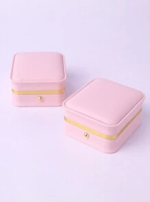 Elegante joyero con forma de cintura con borde dorado, caja para collar de esquinas cuadradas, caja de regalo para pulsera, caja de empaque de accesorios de joyería, regalo de cumpleaños