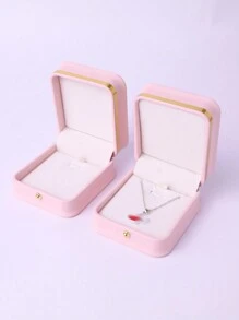 Elegante joyero con forma de cintura con borde dorado, caja para collar de esquinas cuadradas, caja de regalo para pulsera, caja de empaque de accesorios de joyería, regalo de cumpleaños