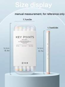 5入組/套馬卡龍色彩隨機高亮筆,輕墨量,大容量筆記,護眼,附霧面收納盒,雙頭彩色筆,適用於長期使用,文具 - 彩色 - 查看 2