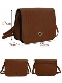 女性小手袋,可調節肩帶,無隔層 - 咖啡棕 - 查看 1