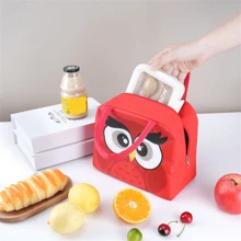 Cute Animal Design Insulated Cartoon Tote Bag, Stain & Fade Resistant, Lightweight - Red - View 3