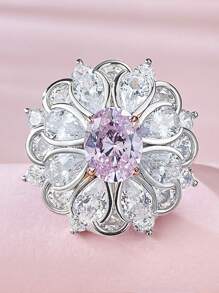 煙火paparacha戒指,新品上市,女孩925純銀粉紅鑽石戒指 - 粉色 - 查看 1