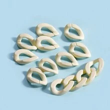 5pcs/pack Multicolor Oval Frosted Acrylic Chain Links For Connecting And Diy Jewelry Making Materials - Type B acrylic broken chain - View 11
