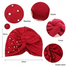 Paquete de 4 gorros para mujer, gorro de quimioterapia, quimioterapia contra el cáncer, pérdida de cabello, mujeres - Multicolor - Ver 8