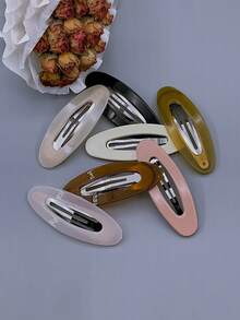 1 件 7 件金屬按扣髮夾,帶塑膠盒髮夾,適合女士、女孩、髮廊、約會、派對、日常佩戴