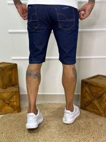 Men Denim Shorts - Rửa tối - Xem 2
