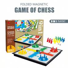 9-In-1 Board Game Chess Set - Outdoor Camping Educational Toys - Brown - View 2