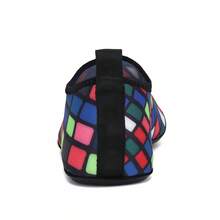 女用沙灘鞋速乾防滑水上運動格紋潛水鞋 - 寶藍色 - 查看 8