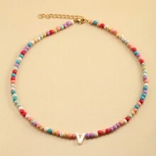 Magic Fish Vòng cổ trang trí chữ màu ngẫu nhiên Trang trí vòng cổ đính cườm - Nhiều màu - Xem 16