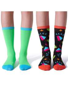 JOYIN 12 Pack Women Colorful Patterned Crew Socks, Funky Geometric Crew Socks For Christmas, Holiday Or Birthday Gift - Nhiều màu - Xem 2