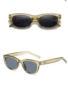 1入女士太陽眼鏡,街拍眼鏡,時尚男士開車太陽眼鏡,具有紫外線和防曬保護 - 橄欖綠 - 查看 4