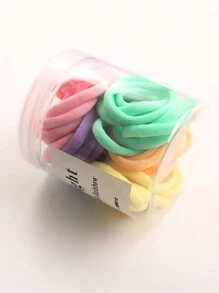 50pcs Jar Packed Women's Basic High Elasticity Hair Ties For Ponytail Casual,Dopamine,Woman Head Accessories, Woman Hair Accessories Ponytail Holders Hair Elastics Hair Rubber Bands Scrunchies Hair Rope