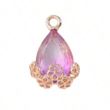 10pcs/pack Random Color Zinc Alloy Vintage Hollow Out Pendant, Baroque-style Diy Jewelry Making Accessories For Bracelet, Necklace, Earrings, Hair Accessories, Headband, Bridal Wedding Dress, Shoes, Bags, Collars, Keychain, Window Curtain Decoration, 20*13mm