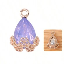 10pcs/pack Random Color Zinc Alloy Vintage Hollow Out Pendant, Baroque-style Diy Jewelry Making Accessories For Bracelet, Necklace, Earrings, Hair Accessories, Headband, Bridal Wedding Dress, Shoes, Bags, Collars, Keychain, Window Curtain Decoration, 20*13mm