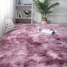 臥室客廳毛絨地墊,適合坐著和睡覺,在床下地墊旁邊的地毯,邊墊,冬季 - 粉紅紫色 - 查看 4