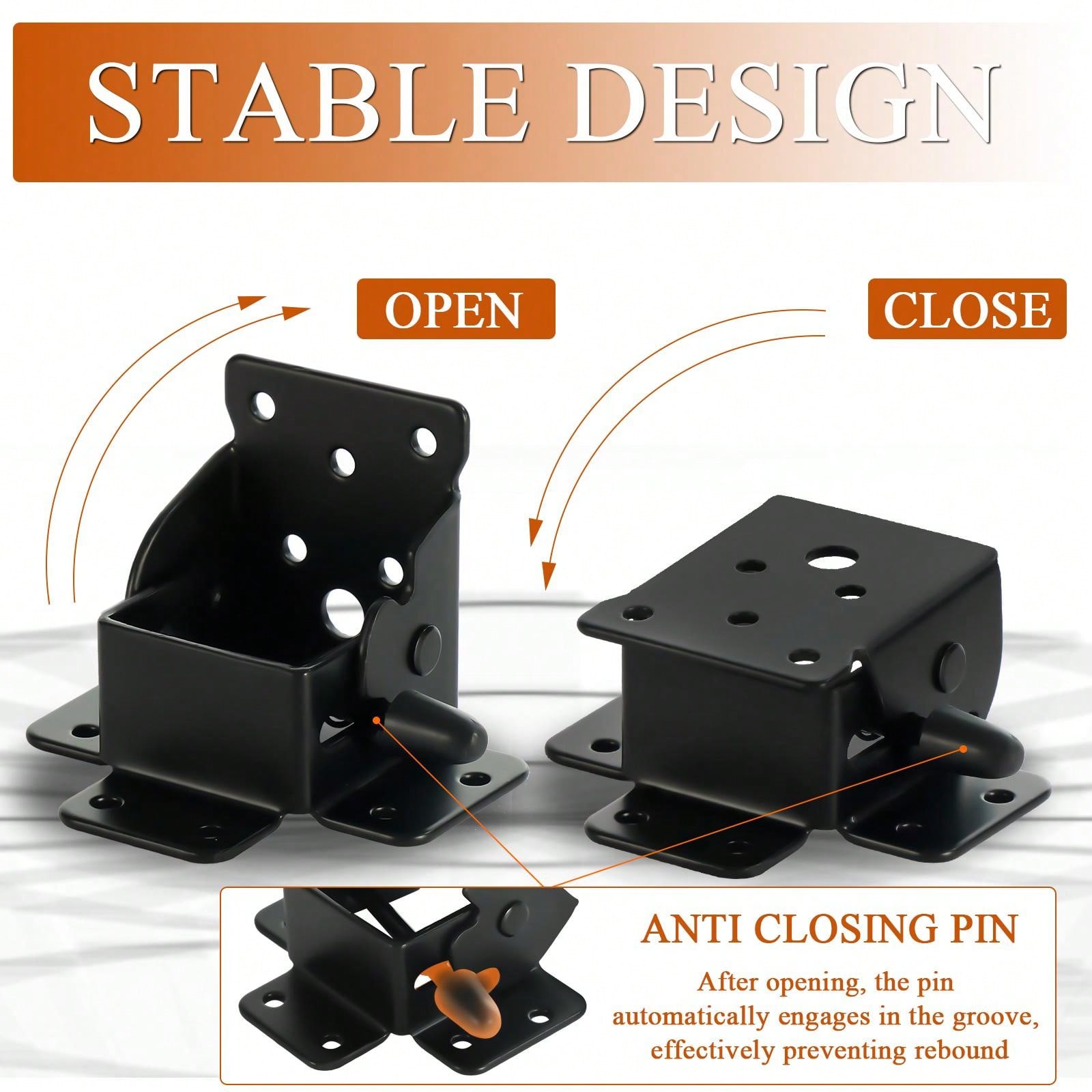 Folding Table Legs Brackets 4 degree side brake folding