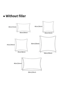 1 pieza de funda decorativa de cojín de terciopelo, adecuada para dormitorio, sala de estar y sofá - Burdeos - Ver 2