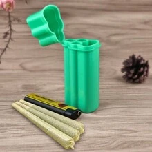 具有內置打火機儲存功能的防壓翻蓋收納盒,便攜式線圈收納盒,保護套,易於攜帶,家用手工工具 - 綠色 - 查看 3