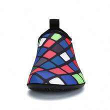 女用沙灘鞋速乾防滑水上運動格紋潛水鞋 - 寶藍色 - 查看 10