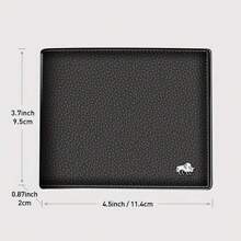 BISON DENIM 皮革男士钱包 奢侈品牌 RFID 双折钱包 拉链零钱包 名片夹钱包 大容量 多卡位 商务休闲风格 生日礼物 毕业礼物 父亲节礼物