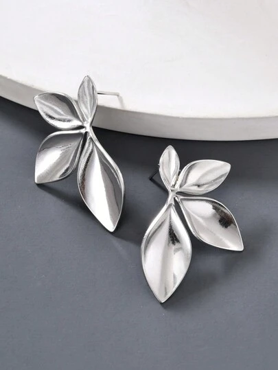 1pc Flower Design Stud Earrings, Stainless Steel Jewelry Valentines,Mom,Mother,Mother's Day,Gift
