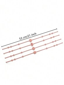 4 Pcs Toy Straps Soft Silicone Teething Chain Adjustable Infant Nipple Holder Dummy Clip Stroller Baby Accessories - Blue - View 2